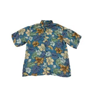 Mens Vintage Silk Hawaiian ButtonUp